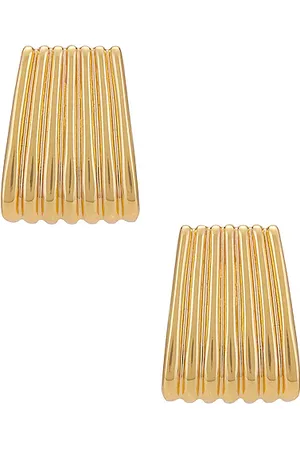 Heaven Mayhem Pendientes ribbed en color oro metálico talla all en - Metallic Gold. Talla all.