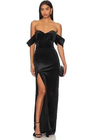 Amanda Uprichard Vestido largo falcon en color talla M en - Black. Talla M (también en S, XL, XS).