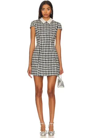 ALICE+OLIVIA Minivestido velia en color negro, blanco talla 12 en - Black,White. Talla 12 (también en 2).