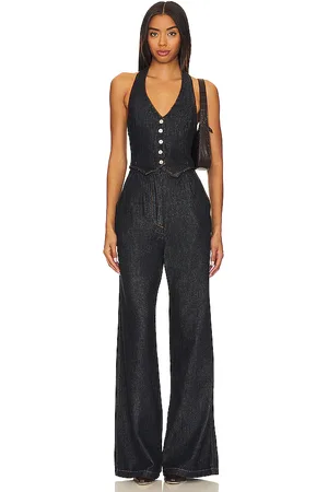 Amanda Uprichard Jumpsuit denim isadore en color denim-dark talla M en - Denim-Dark. Talla M (también en S).