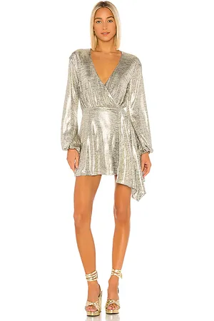 House of Harlow Vestido aniela en color plateado metálico talla S en - Metallic Silver. Talla S (también en XXS).