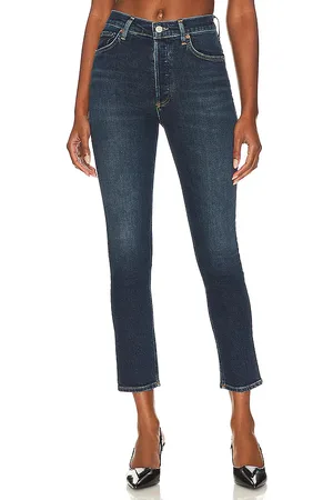AGOLDE Ajustados de cintura alta nico en color denim-dark talla 30 en - Denim-Dark. Talla 30 (también en 33, 34).