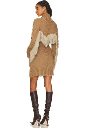 Understated Leather Bata midi rodeo en color marrón talla M/L en - Brown. Talla M/L (también en S/M).