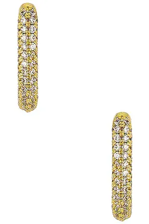 Luv AJ Pendientes pave en color oro metálico talla all en - Metallic Gold. Talla all.