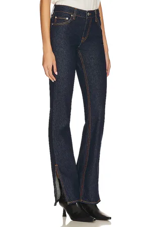 GRLFRND Hailey low rise slim boot with slit hem en color denim-dark talla 23 en - Denim-Dark. Talla 23 (también en 29, 30, 31, 32).