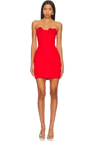 Amanda Uprichard Minivestido sabine en color rojo talla M en - Red. Talla M (también en L, XL).