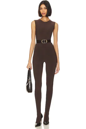 Norma Kamali Sleeveless catsuit with footsie en color talla L en - . Talla L (también en M, S).