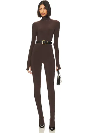 Norma Kamali Slim fit turtle catsuit with footsie en color talla L en - . Talla L (también en M, S, XL, XS