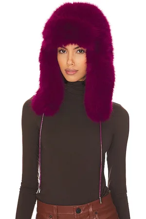 Adrienne Landau Sombrero de cazador de zorro falso en color fucsia talla all en - Fuchsia. Talla all.