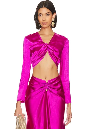 Cult Gaia Marta top en color fucsia talla L en - Fuchsia. Talla L (también en M).
