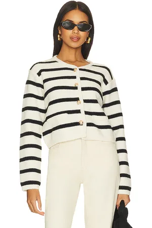 LINE & DOT Cárdigan benni stripe en color black,ivory talla L en - Black,Ivory. Talla L (también en XL).