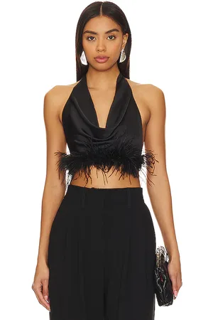 Lovers And Friends Ariane draped top en color talla L en - Black. Talla L (también en M, XL).