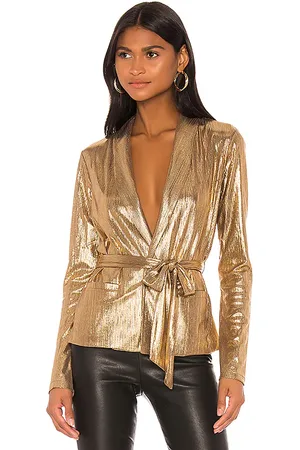 superdown Desiray tie blazer en color oro metálico talla S en - Metallic Gold. Talla S (también en XS).