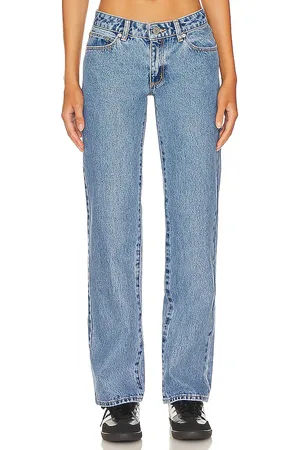 ABrand Jeans rectos de talle bajo en color denim claro talla 23 en - Denim-Light. Talla 23 (también en 24, 25, 28, 29, 30, 32).