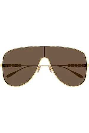 Gucci Gafas de sol con escudo metálico en color oro metálico talla all en - Metallic Gold. Talla all.