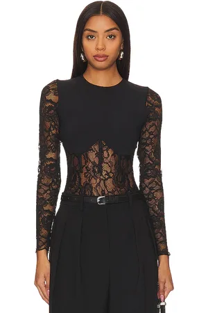FLEUR DU MAL Body boned en color talla L en - Black. Talla L (también en M, S, XL).