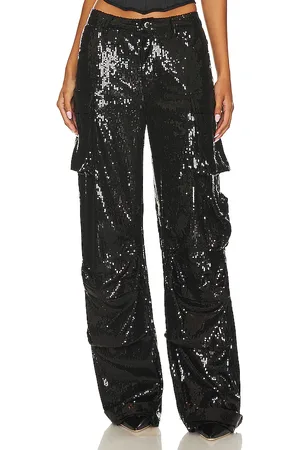 Steve Madden Pantalón de lentejuelas duo en color talla L en - Black. Talla L (también en M, S, XS).