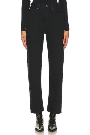 AGOLDE Pantalones rectos de talle alto 90s pinch waist en color negro talla 23 en - Black. Talla 23 (también en 24, 25, 26, 27, 28, 29