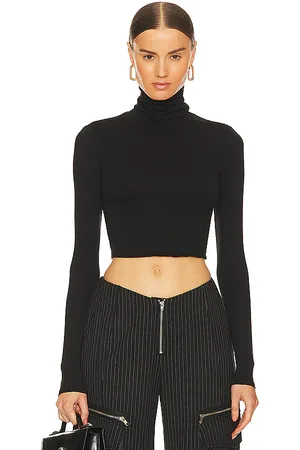 AFRM Top cuello vuelto micaela en color negro talla 1X en - Black. Talla 1X (también en 3X, L, S, XL).