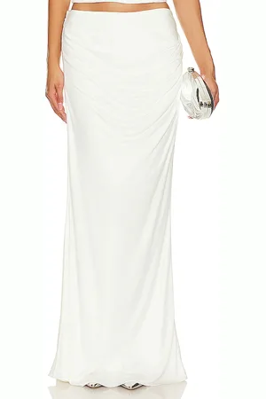 Retrofete Falda maxi vivienne en color talla M en - White. Talla M (también en S, XL).