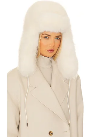 Adrienne Landau Sombrero de cazador de zorro falso en color blanco talla all en - White. Talla all.