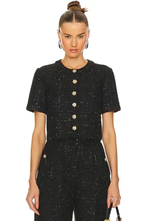 Amanda Uprichard Braswell top en color negro talla L en - Black. Talla L (también en M, S, XS).