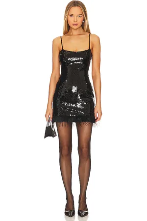 Bardot Vestido corto de piel sintética laurel en color talla 12 en - Black. Talla 12 (también en 8).