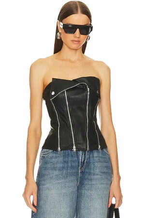 superdown X bridget dani faux leather corset en color talla M en - Black. Talla M (también en S, XS).
