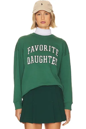 Favorite Daughter Sudadera collegiate en color verde talla S en - Green. Talla S (también en XS).
