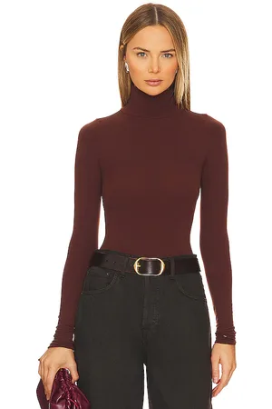 Commando Body de ballet con cuello alto en color burgundy talla all en - Burgundy. Talla all.