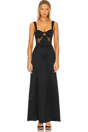 MAJORELLE Vestido largo mariella en color talla L en - Black. Talla L (también en M, S, XS).