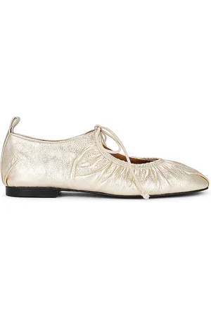 Gold ballerinas online