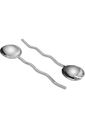 Fazeek Cucharas para cortar wave salad servers en color metálico talla all en - Metallic Silver. Talla all.