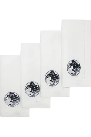 Chefanie Servilletas disco ball dinner napkins set of 4 en color blanco talla all en N/A - White. Talla all.