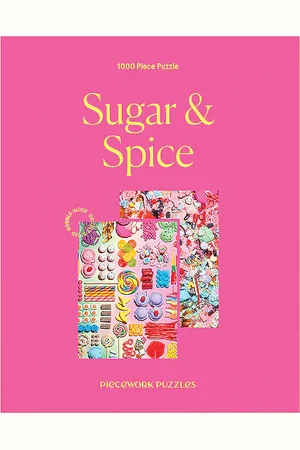 Piecework Rompecabezas de doble cara sugar & spice 1000 piece double-sided puzzle en color rosado talla all en N/A - Pink. Talla all.