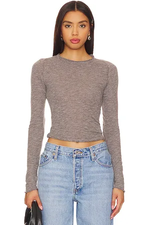 Free People Manga larga be my baby en color gris talla L en - Grey. Talla L (también en M).