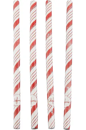 Chefanie Juego de paja candy cane ceramic straw set en color rojo talla all en N/A - Red. Talla all.