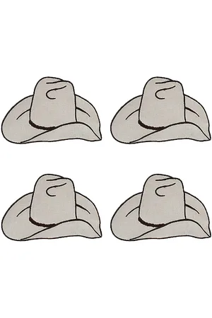 Chefanie Servilletas cowboy hat cocktail napkins set of 4 en color bronce talla all en N/A - Tan. Talla all.