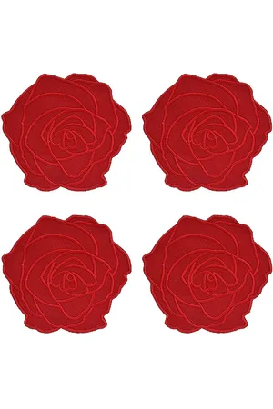 Chefanie Servilletas red rose cocktaill napkins set of 4 en color rojo talla all en N/A - Red. Talla all.