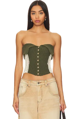 Jaded London Corsé en color talla L en - Olive. Talla L (también en XL).