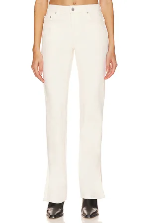 GRLFRND Hailey low rise boot with slit hem en color ivory talla 25 en - Ivory. Talla 25 (también en 27, 28, 29, 30).