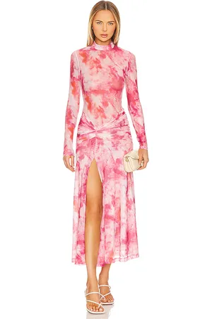 Bardot Vestido midi lea en color rosado talla S en - Pink. Talla S (también en XS).