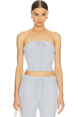 Helsa Taiki cable tube top en color bebe azul talla XL en - Baby Blue. Talla XL (también en L).