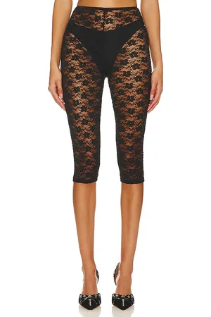 MAJORELLE Pantalón cristina cropped en color talla M en - Black. Talla M (también en S, XS, XXS).