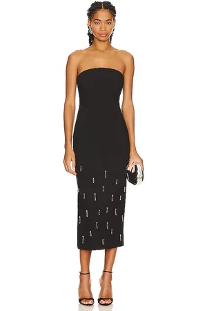 LIKELY Vestido midi benny en color talla 0 en - Black. Talla 0 (también en 12).