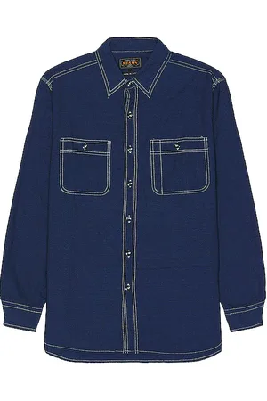 Beams Camisa en color denim-dark talla M en - Denim-Dark. Talla M (también en S).