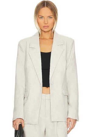 WeWoreWhat Blazer holgado de lana en color gris talla L en - Grey. Talla L (también en S, XS).
