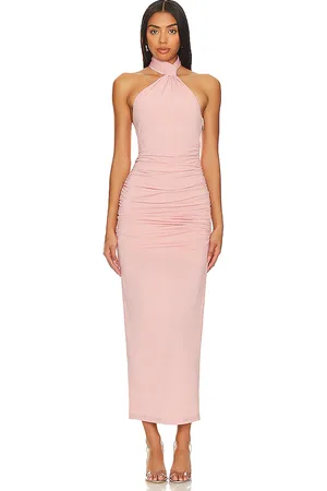 Misha Vestido midi jovie en color rosado talla M en - Pink. Talla M (también en S, XS).