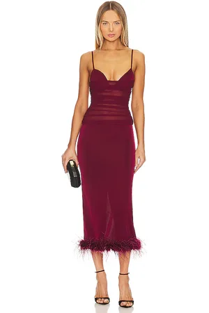 NBD Vestido rhiannon en color burgundy talla L en - Burgundy. Talla L (también en M, S, XL, XS).