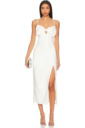 LIKELY Vestido midi domenica en color talla 10 en - White. Talla 10 (también en 12, 2, 4).